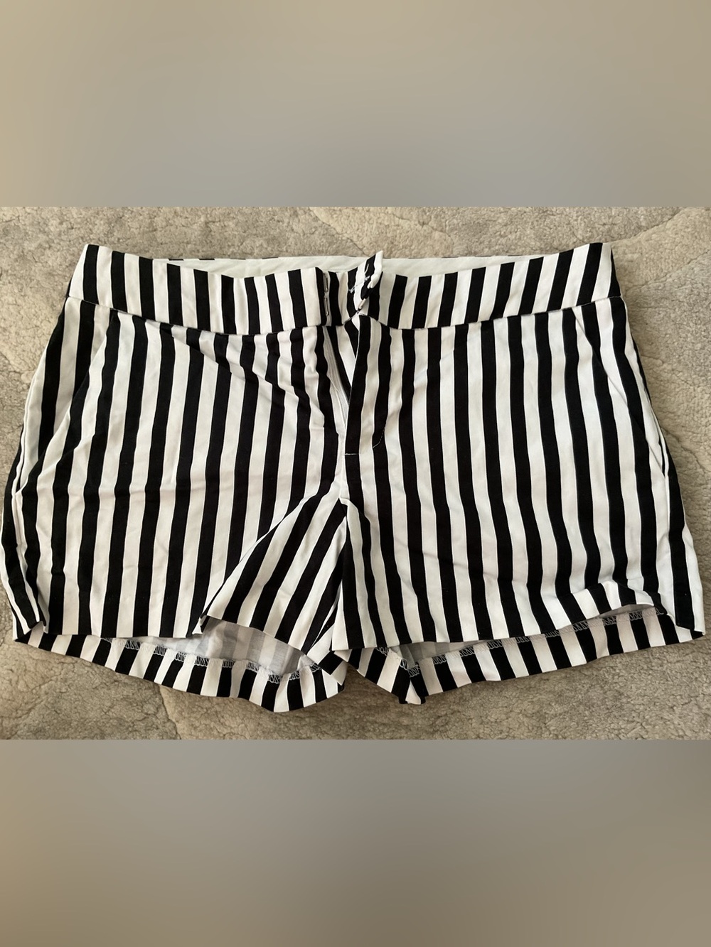 Black & White Striped Women’s Shorts
